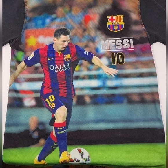 Futbol Club Barcelona Men's Messi Photo Number 10 Soccer Jersey Size S/P - Picture 2 of 12